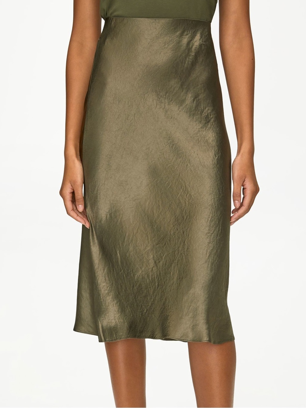 Aritzia Babaton satin midi skirt